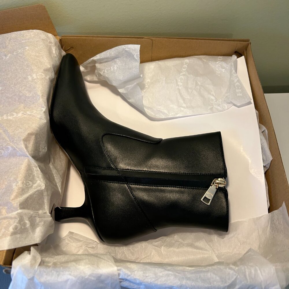 Coach Women's Leather Kitten Heel Bootie - Picture 14 of 15